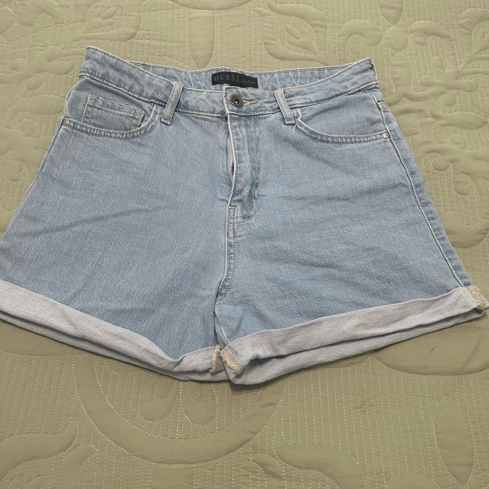 Guess Women's Light Blue Jean Shorts